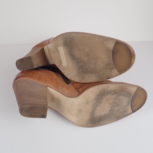 Paul Green Malibu Womens US 7.5 UK 5 Shoe Brown Leather Side Zip Ankle Bootie - Picture 12 of 13